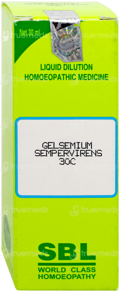 Sbl Gelsemium Sempervirens 30C Dilution 30Ml